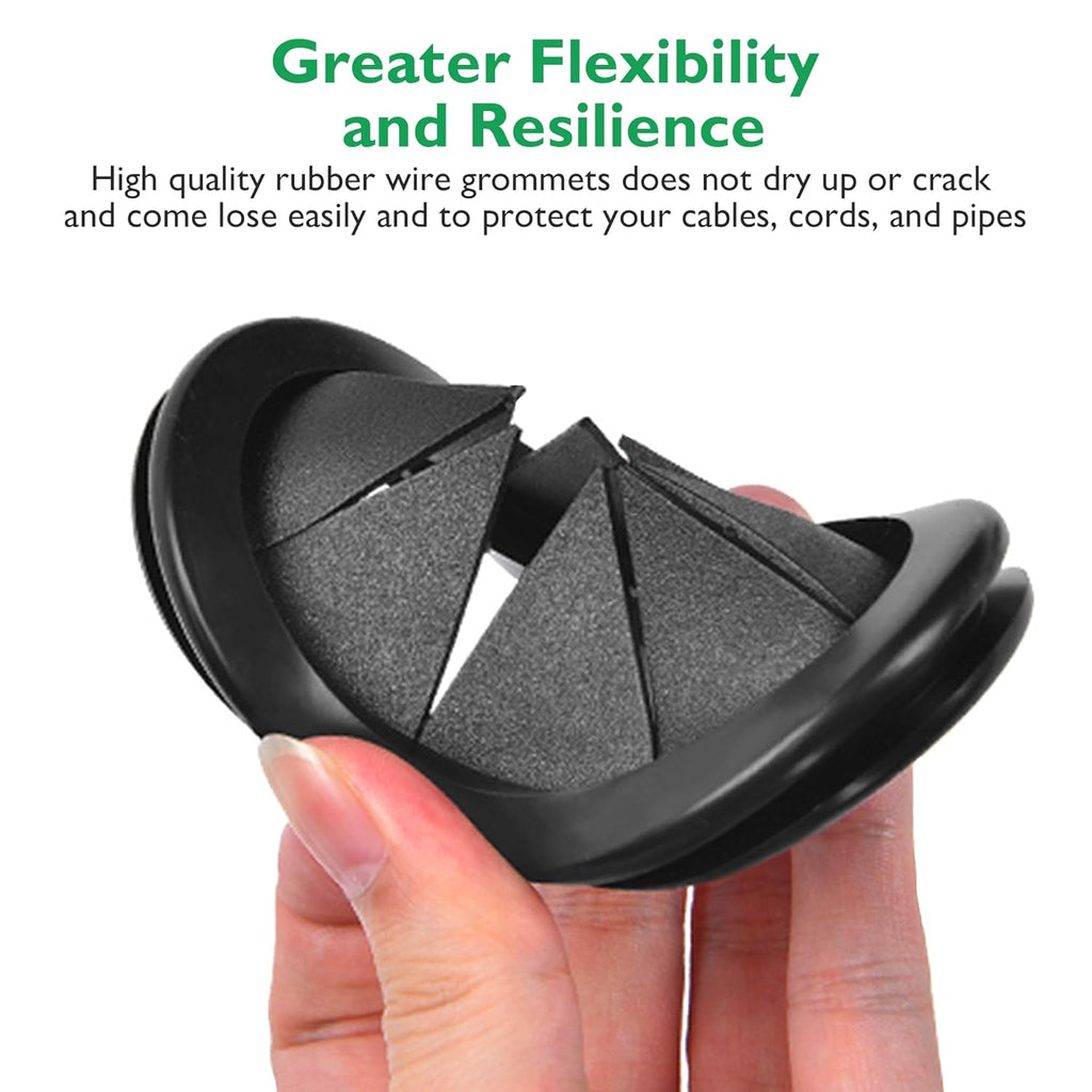 Rubber Grommets for Wiring, 2-3/4 Inch Drill Hole, 2-3/8 Inch ID, Firewall Grommets Automotive Cable Cords Hoses Protection, Double-Sided Rubber Plugs for Round Holes, 3 Pcs, 60x70 mm