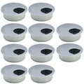 10 Pcs Desk Grommet 2-1/16" / 53 mm, Desk Cord Hole Cover, Cable Grommet ABS Plastic, Desk Hole Grommet for Home & Office Pc, Detachable Cable Cord Organizer-Silver Sand