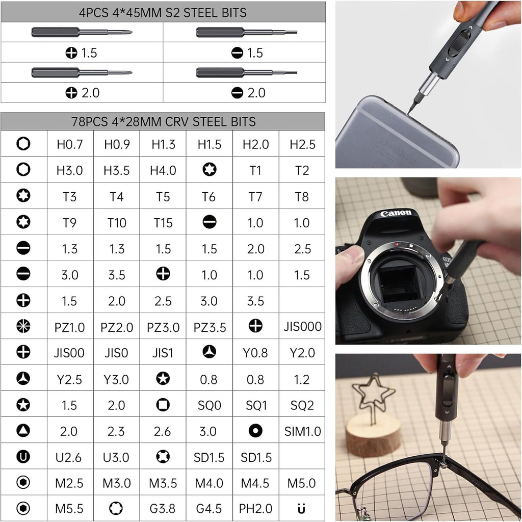 Metal Small Ratchet Screwdriver Set, JAKEMY Portable Ratcheting Screwdriver Kit with 90 Magnetic Bits and Opening Pry Tool for Laptop, Computer, MacBook, Phone, Watch, Console, Eye Glasses, DIY