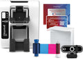 Bodno Magicard Pronto 100 ID Card Printer & Complete Supplies Package ID Software and Camera - Bronze Edition