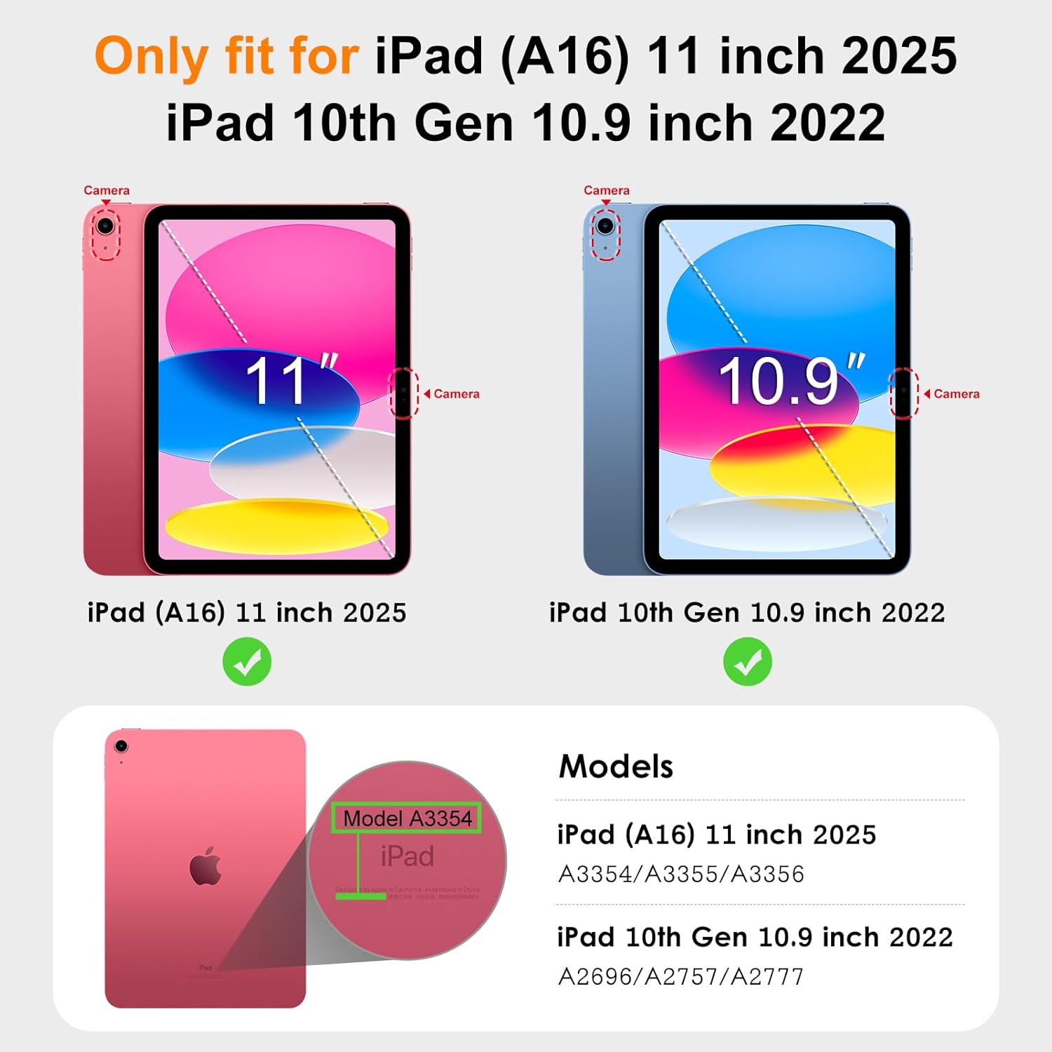 DTTO for iPad 11th (A16)/ 10th Generation Case with Keyboard (2025/2022), 7 Colors Backlit Wireless Detachable Keyboard Leather Folio Cover with Pencil Holder & Pocket, Burgundy Red