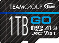 TEAMGROUP GO Card 1TB Micro SDXC UHS-I U3 V30 4K, R/W up to 100/90 MB/s for GoPro &Action Cameras High Speed Flash Memory Card for Outdoor, Sports, 4K Shooting, GoPro &Insta360 TGUSDX1TU302