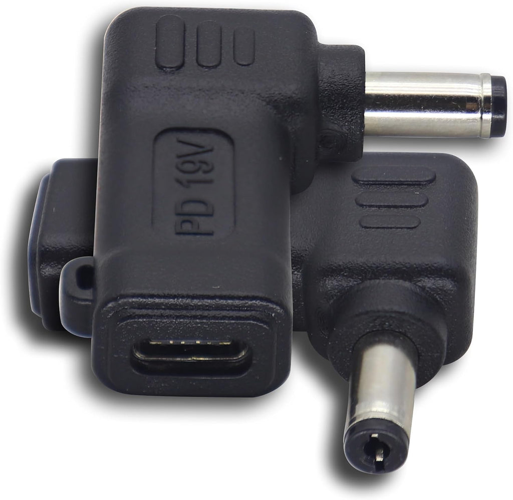90W PD Type C to DC5521 Power Converter USB C to DC 5521 Laptop Charging Adapter 19V 4A Type C Female to DC 5.5 x 2.1mm Male Power Adapter for Studio and Travel [PD-5521]