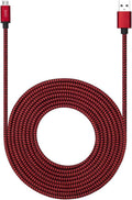 Micro USB Cable 15ft with 3A Fast Charging, Extra Long and Extremely Durable Nylon Braided Charger Cord for Galaxy S7/S6/J8/J7 Note 5,Kindle,LG,PS4,Camera,Xbox One and More (Red)