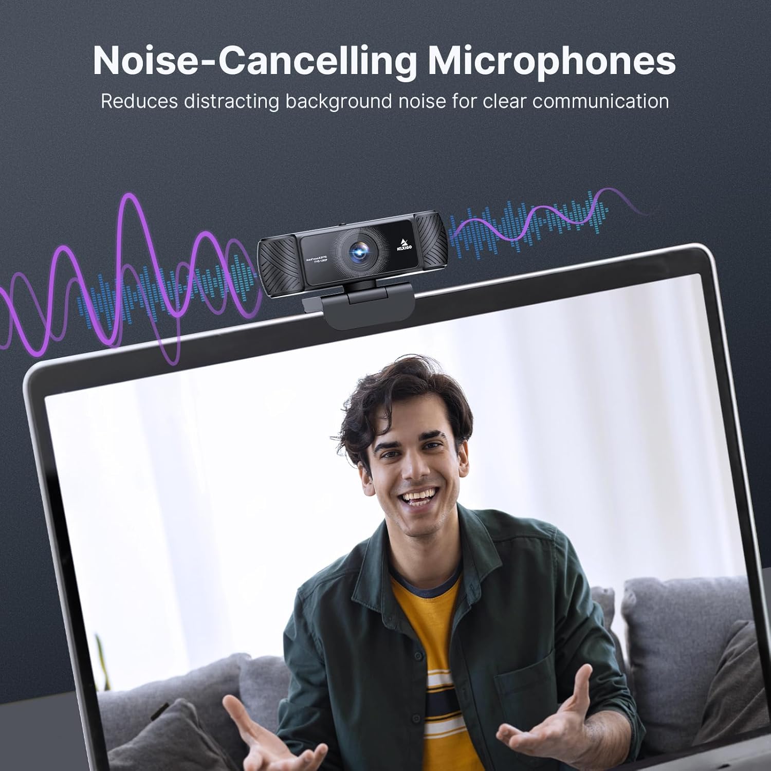 NexiGo 1080P 60FPS Webcam with Software Control and Microphone, AutoFocus, w/Privacy Cover, N680P Pro Computer Web Camera for Skype Zoom Teams, Mac PC Laptop Desktop