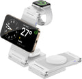Magnetic Wireless Charger Stand, 3 in 1 Foldable Wireless Charging Station, Travel Charger for Multiple Devices for iPhone 16 15 14 13 12 Series, Apple Watch Ultra/SE/9/8/7/6/5/4/3/2, AirPods