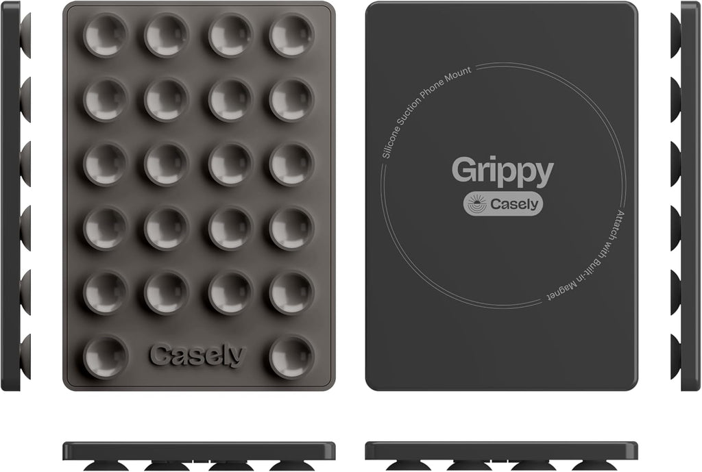 Casely Grippy MagSafe Compatible Cell Phone Mount Silicone Suction Cup Sticky Phone Holder and Stand