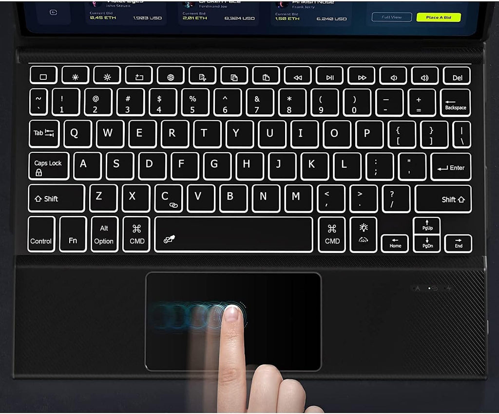 Sahara - Navigate Series Keyboard Case with Track Pad for iPad Pro (M4) 11" 2024, Black, (TB00402)
