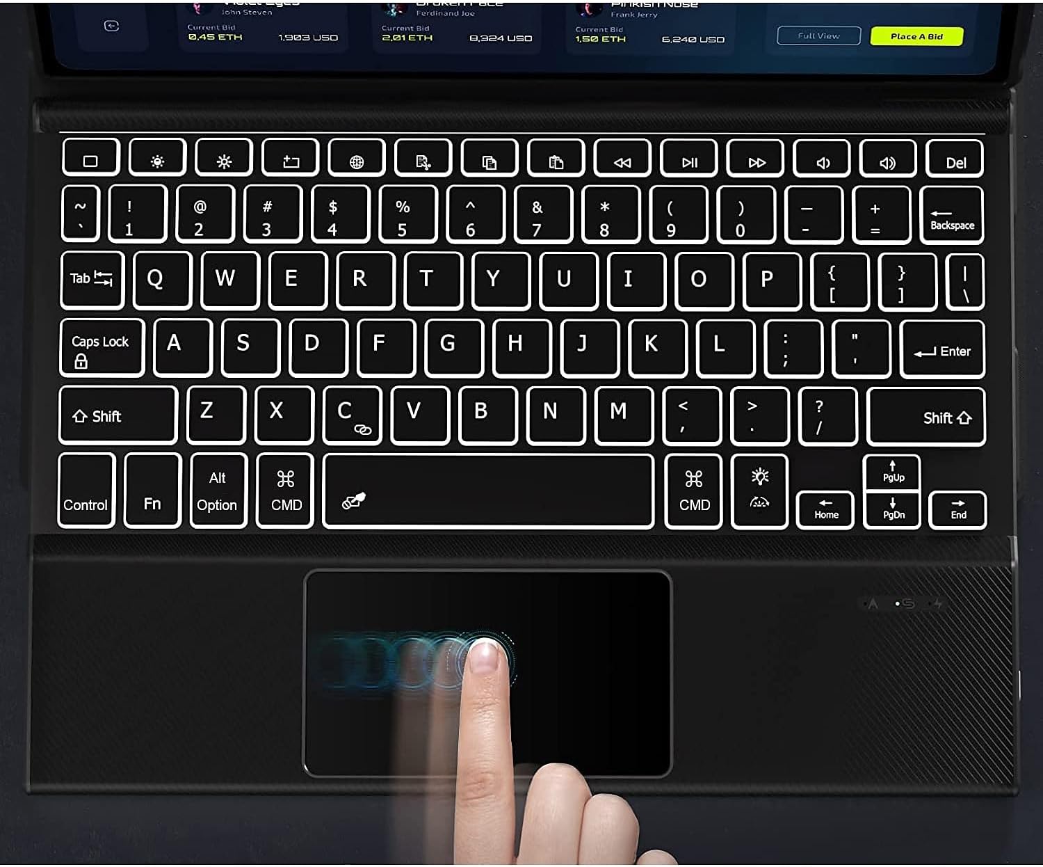 Sahara - Navigate Series Keyboard Case with Track Pad for iPad Pro (M4) 11" 2024, Black, (TB00402)
