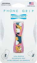 LOVEHANDLE Universal Phone Grip for Smartphones & Mini Tablets - Phone Holder for Hand - Wireless Charging Compatible - Made in The USA - Abstract Pink