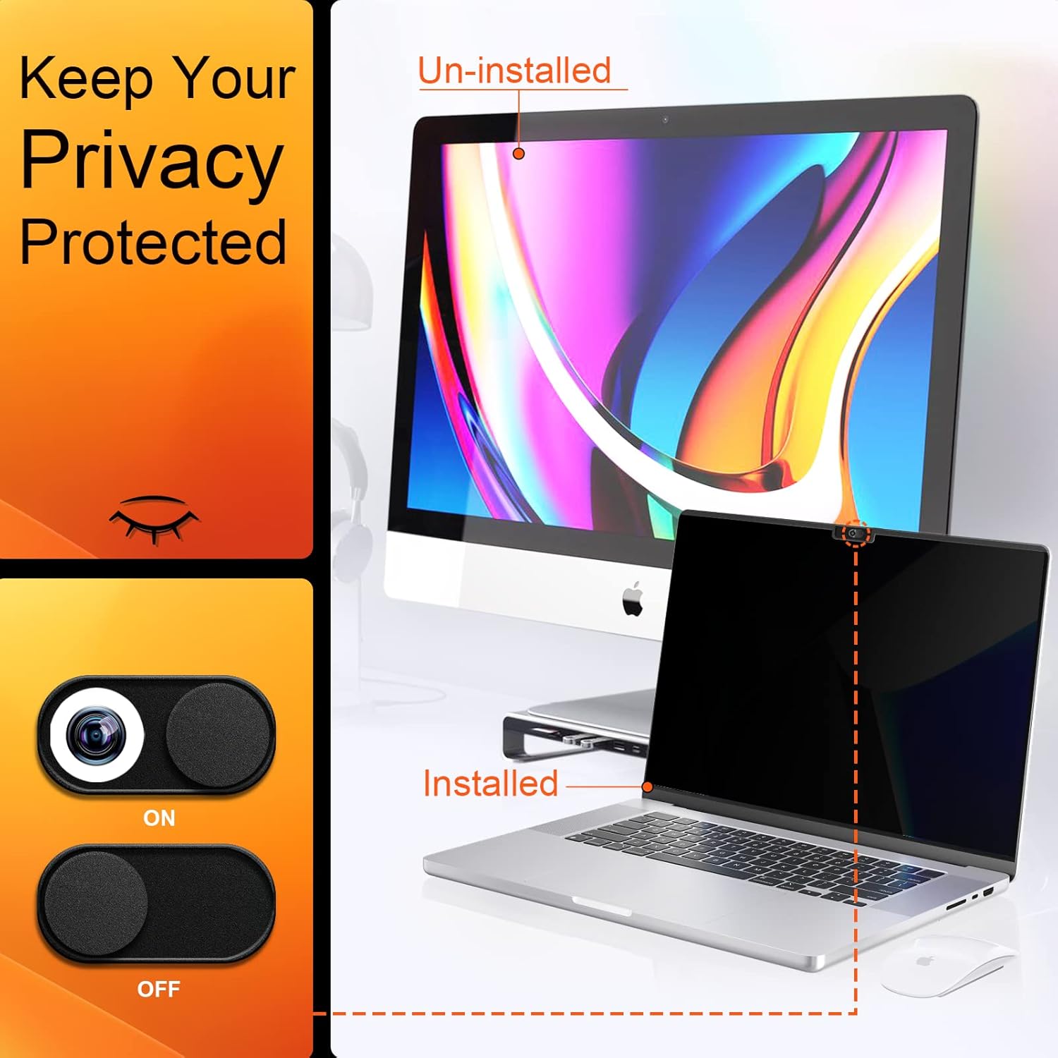 Privacy Screen for MacBook Pro 14 Inch 2021-2024 M4 /M4 Pro /M4 Max /M3 /M3 Pro /M3 Max /M2 Pro /M2 Max /M1 Pro /M1 Max, Magnetic Removable Anti Blue Light Glare Screen Protector