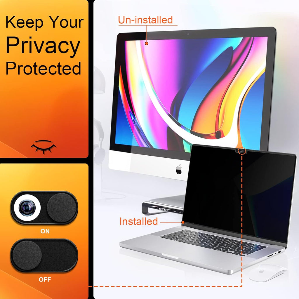 Privacy Screen for MacBook Air 15 Inch 2023-2025 (M2 M3 M4 Chip), Magnetic Removable Anti Glare Blue Light Filter Protector