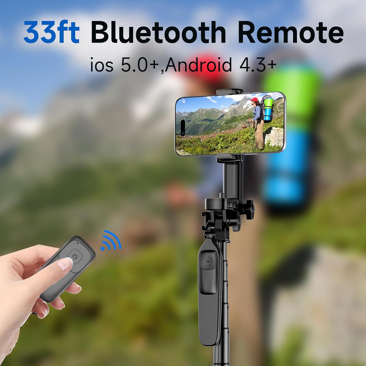 Tripod for iPhone, Selfie Stick for iPhone with Remote, Phone Tripod for Recording, Compatible with All Cell Phone and Camera X70 (80")