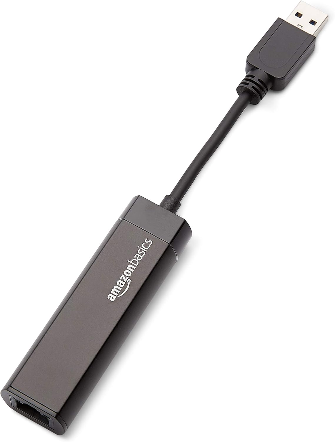 Amazon Basics USB 3.0 to 10/100/1000 Gigabit Ethernet Internet Adapter, Black