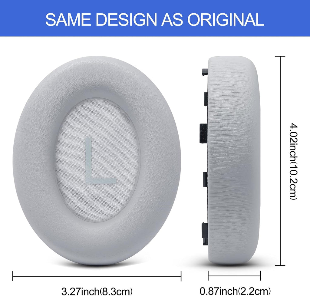 Replacement Ear Pads for Bose NC700 Noise Cancelling Headphones, Upgrade Protein Leather Earpad Cushions for Bose 700 Over-Ear Headset (Silver)