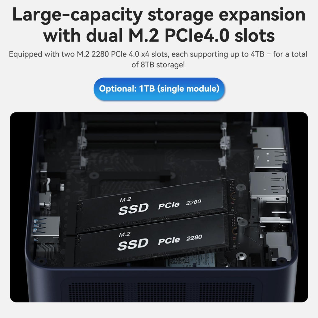 TRIGKEY Mini PC, Intel Core i9 13900HK(14C/20T, up to 4.7GHz), Mini Computer with 32G DDR5 RAM 1TB PCIe4.0 SSD, Micro PC Support 4K Triple Screen Display/WiFi6/BT5.2/2.5G LAN/USB3.2 for Office, Work