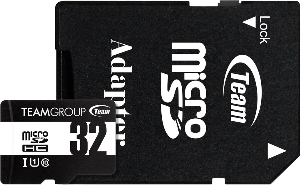 TEAMGROUP Micro 32GB x 5 Pack UHS-I U1 Class 10 SDHC SDXC Read Speed up to 100MB/s High Speed Flash Meomry Card with Adapter for Camera, Surveillance, Full HD Shooting TUSDH32GCL10U63