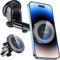PTz Words for MagSafe Windshield Mount - Magnetic Phone Holder for Car, Suction Cup, High Heat Resistant, Super Strong Magnets, Compatible with iPhone, Galaxy & Other Smartphones