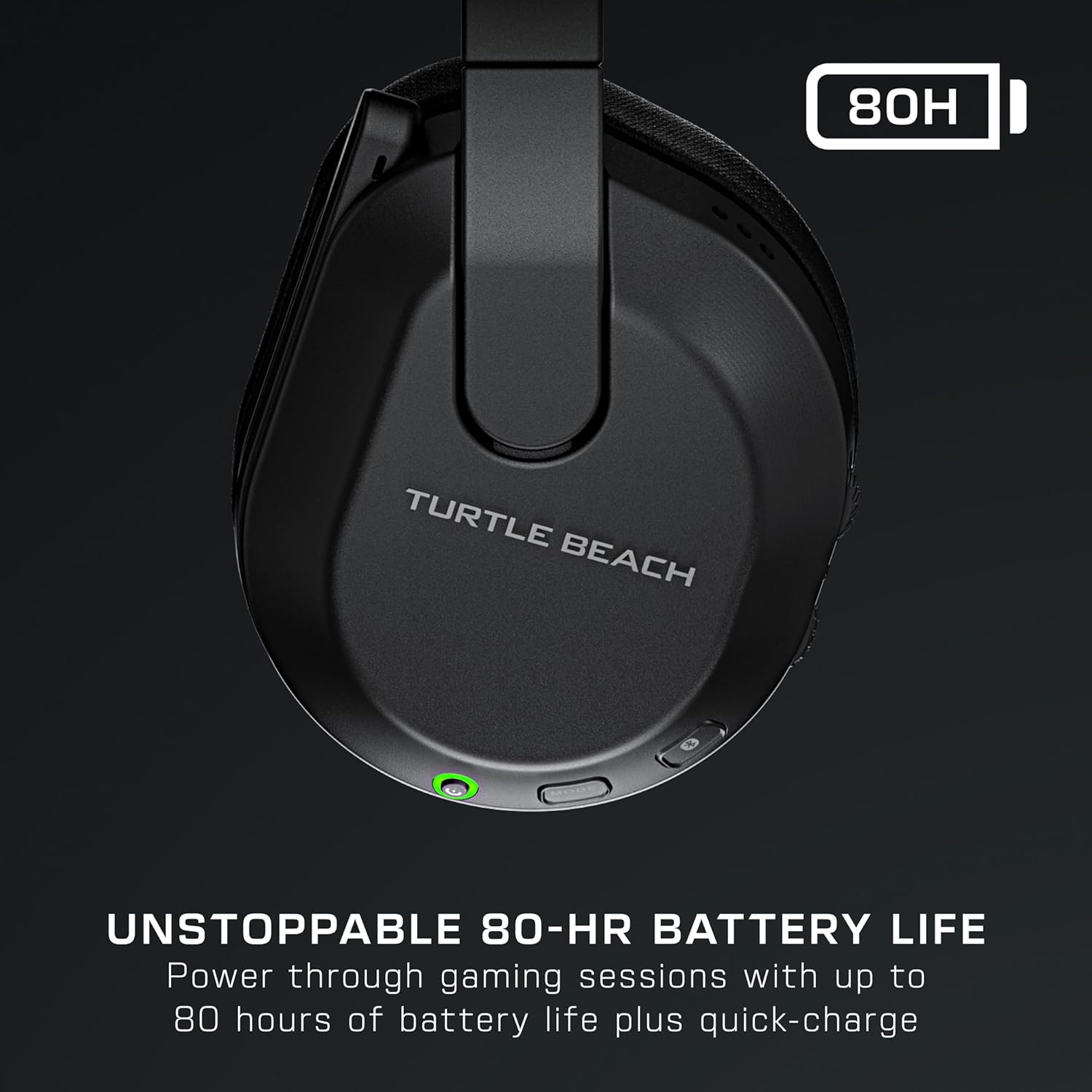 Turtle Beach Stealth 600 Wireless Multiplatform Amplified Gaming Headset for PC, PS5, PS4, & Mobile – Bluetooth, 80-Hr Battery, Noise-Cancelling Flip-to-Mute Mic, Waves 3D Audio –Black