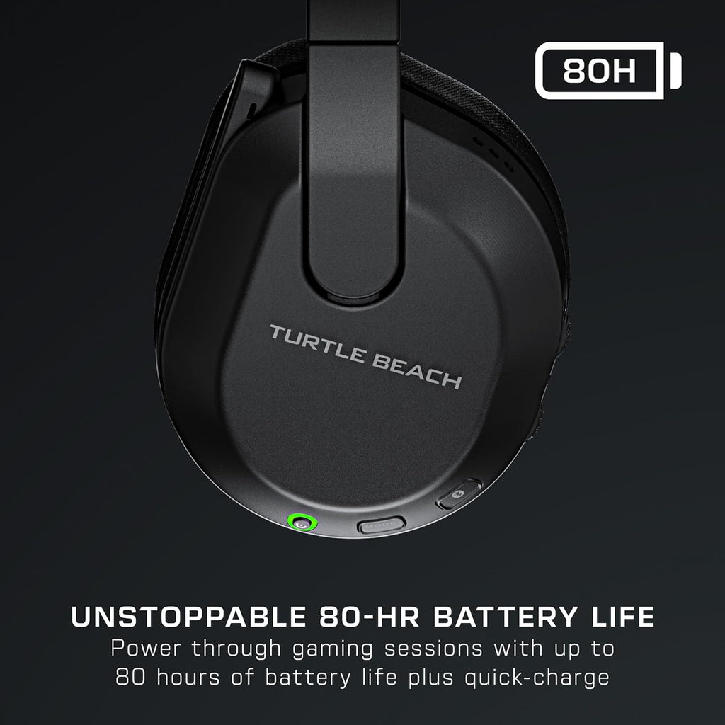 Turtle Beach Stealth 600 Wireless Multiplatform Amplified Gaming Headset for PS5, PS4, PC, & Mobile – Bluetooth, 80-Hr Battery, Noise-Cancelling Flip-to-Mute Mic, 50mm Speakers – Black