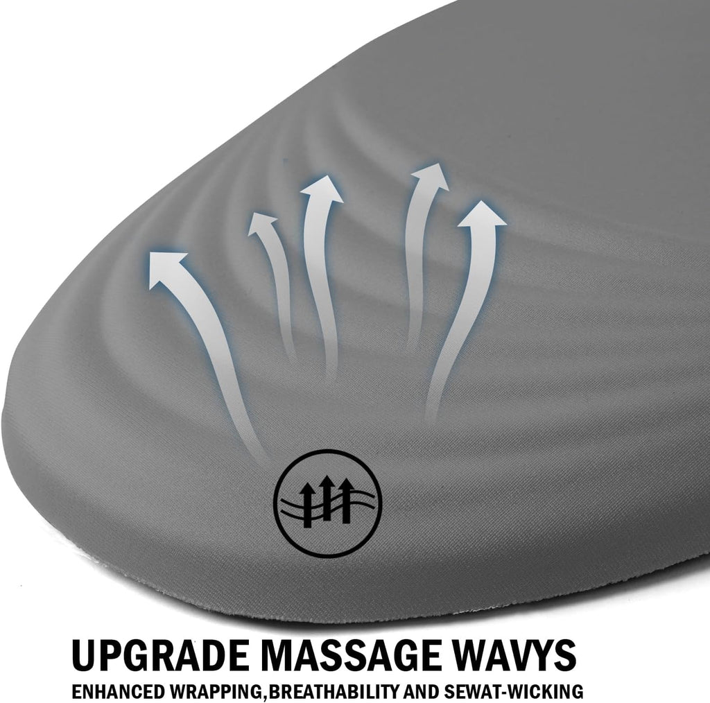 Ergonomic Mouse Pad with Wrist Rest Support,Mousepad Relief Carpal Tunnel Pain, Entire Memory Foam Mouse Pad with Non-Slip PU Base, Wireless Mouse Pad, Gray