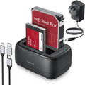 ORICO USB Type C to SATA 2 Bay Hard Drive Docking Station Duplicator/Cloner Function for 2.5 or 3.5 in HDD SSD with 2 in 1 USB C to A/C Cable (DD28C3-C)