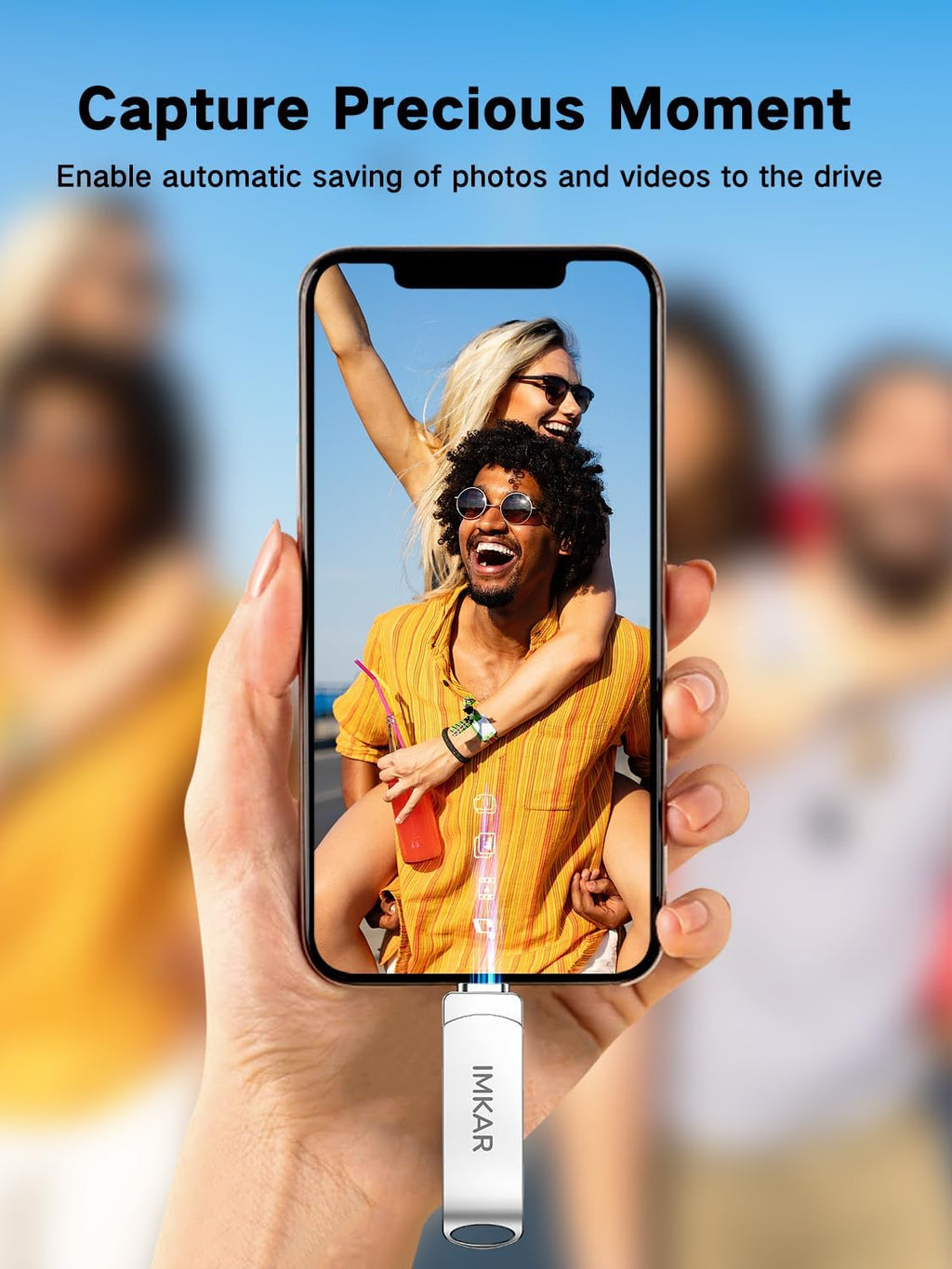 MFi Certified 512GB Flash Drive for iPhone iPad, IMKAR Memory Stick Storage for Photos Videos, Compatible with iPhone iPad Android and PC, Plug and Play No Application Required (Metal Silver)