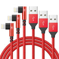 10ft iPhone Charger Cable,3Pack 90 Degree Lightning Cable, [Apple MFi Certified] Long Fast Charging Cord Compatible for iPhone 14/13/12/11/Pro/Max/Mini/X/Plus/8/7/6/Plus/ - Red