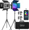 GVM RGB LED Video Light with Lighting Kits, 680RS 50W Led Panel Light with Bluetooth Control, 2 Packs Photography Lighting for YouTube Studio, Video Shooting, Gaming, Streaming, Conference