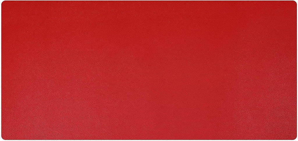 KINGFOM Desk Pad Office Desktop Protecter, PU Leather Desk Mat Blotters Organizer with Comfortable Writing Surface (47.2" x 23.6", Black+Red)