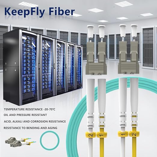 KeepFly Fiber- OM4 LC to LC Fiber Patch Cable 200m/656ft, 40Gb/100GBb 50/125μm - Image 6