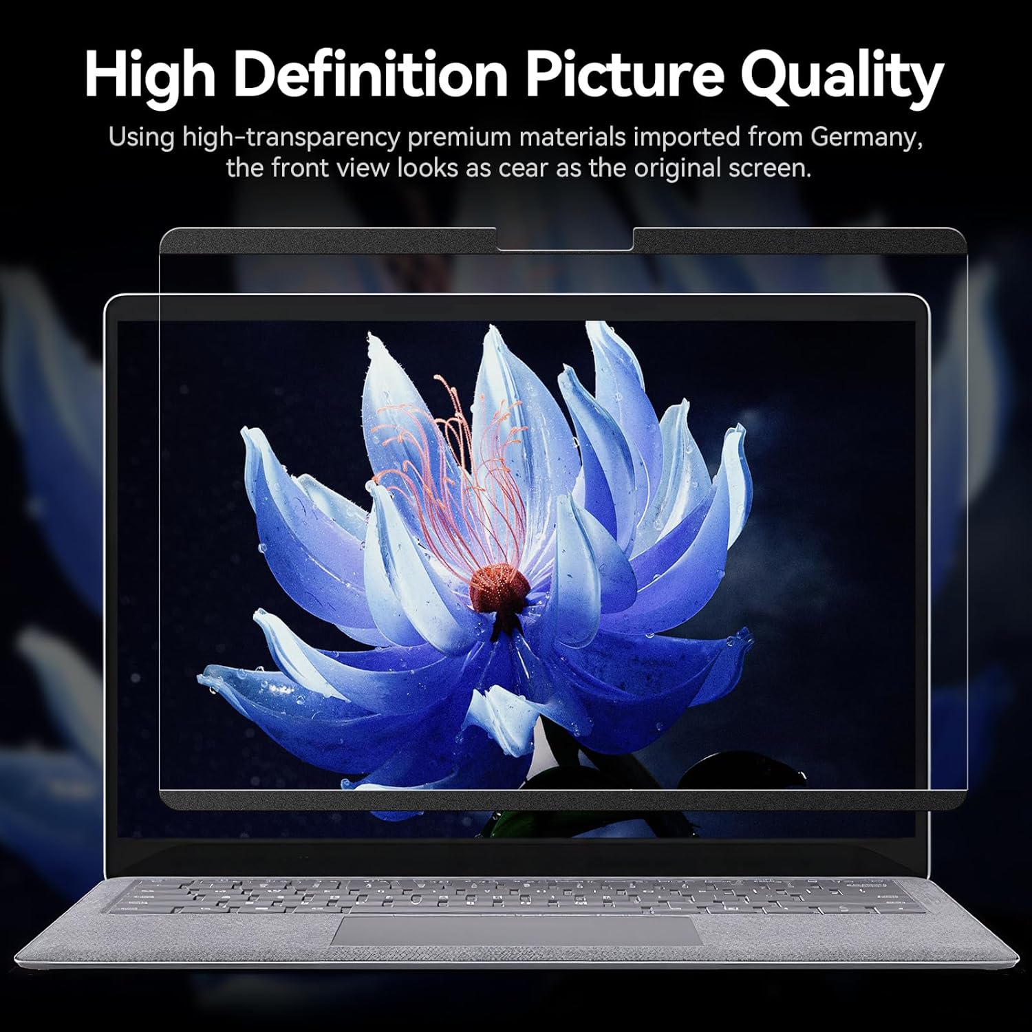 Magnetic Privacy Filter Compatible with 15 Inch Surface Laptop 5/4/3/2/1, Removable Anti Glare Blue Light Laptop Privacy Screen Black Security Private