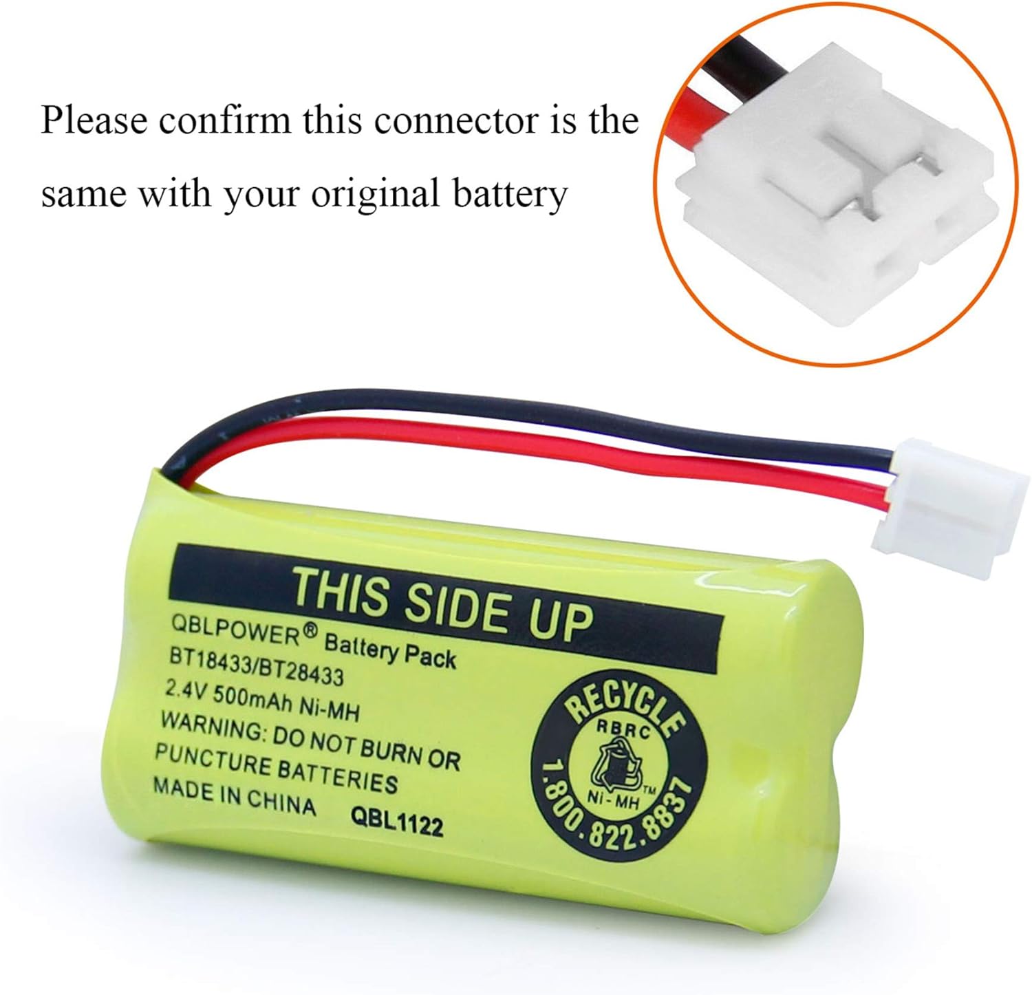 BT18433 BT28433 BT-8300 BATT-6010 Rechargeable Battery BT184342 BT284342 BT1011 BT1018 BT1022 BT1031 89-1326-00-00/89-1330-01-00/CPH-515D 2.4V(Pack of 4)