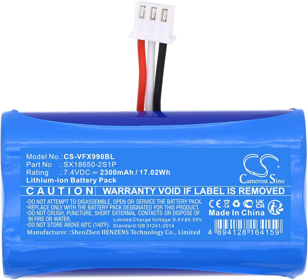 Cameron Sino (2PCS) Replacement for Ver'ifone X970 X990 Battery,fits SX18650-2S1P 2300mAh/7.4V