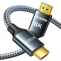 ARISKEEN 8K HDMI Cable 1.5 FT, 48Gbps High Speed HDMI 2.1 Cable, 8K 60Hz, 4K 120Hz 144Hz Braided HDMI Cord - 1.5 Feet
