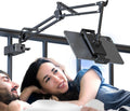 Tablet Stand, Tablet Mount Adjustable with Clamp for Round tube, Universal Flexible Tablet Holder with 360 Degree Rotation for iPad/iPhone/iPad Pro/N-Switch,or Other 4.5~13.5 Inches Devices (Black)