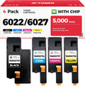 6022 6027 Toner Cartridge Set 4-Pack Replacement for Xerox 106R02759 106R02756 106R02757 106R02758 Compatible with Xerox Phaser 6020 6022 WorkCentre 6025 6027 Color Printer Black Cyan Magenta Yellow