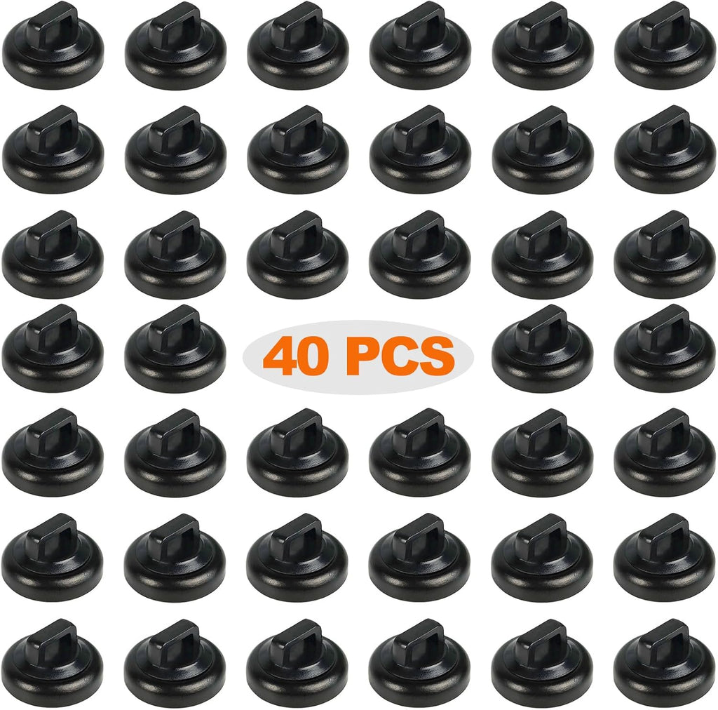 Magnet Zip Tie Mount Clips Magnetic Zip Ties Mount Base Holder Strong Wire Cable Holder Mount Wire Clips Management for Home Office Marine Electrical Wiring (D19 40 Pcs)
