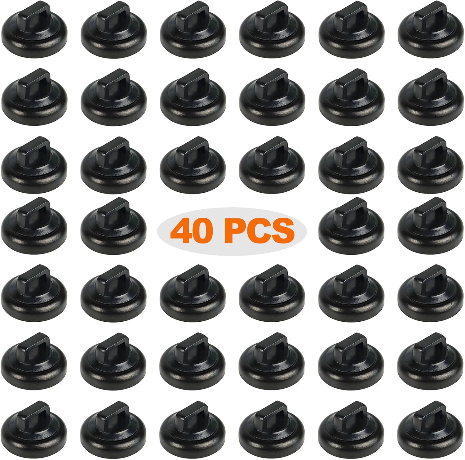 Magnet Zip Tie Mount Clips Magnetic Zip Ties Mount Base Holder Strong Wire Cable Holder Mount Wire Clips Management for Home Office Marine Electrical Wiring (D19 40 Pcs)