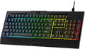Redragon K525 RGB Backlit 104 Keys Wired Membrane Gaming Keyboard w/ 5 Multimedia Keys & 4 Extra On-Board Macro Keys, Dedicated Media Control, Ergonomic Wrist Rest, Linear Mechanical-Feel Switch