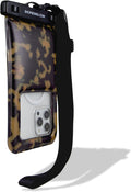 Sonix Waterproof Phone Pouch - Floating Phone Case Dry Bag w/Crossbody Lanyard - Beach Cruise Travel Essentials - Compatible w/All Devices, Touchscreen Friendly | Brown Tort