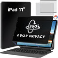 360° Magnetic Privacy Screen Protector for iPad Pro 11" Air 5th/4th(2018-2022) 10.9In, Landscape+Portrait Privacy Filter Removable Bubble-Free Film, Sensitivity Shield Apple Pencil & Case Friendlly