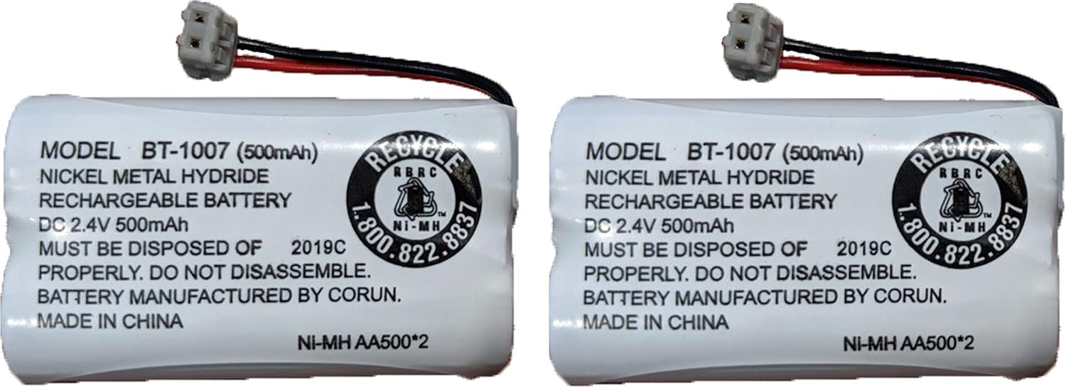 JustGreatDealz Battery BT-1007 BT1007 BT904 BT-904 BT1015 BT-1015 BBTY0651101 BBTY0460001 BBTY0510001 BBTY0624001 BBTY0700001 HHR-P506 HHR-P506A Compatible with Uniden Telephones (2-Pack)