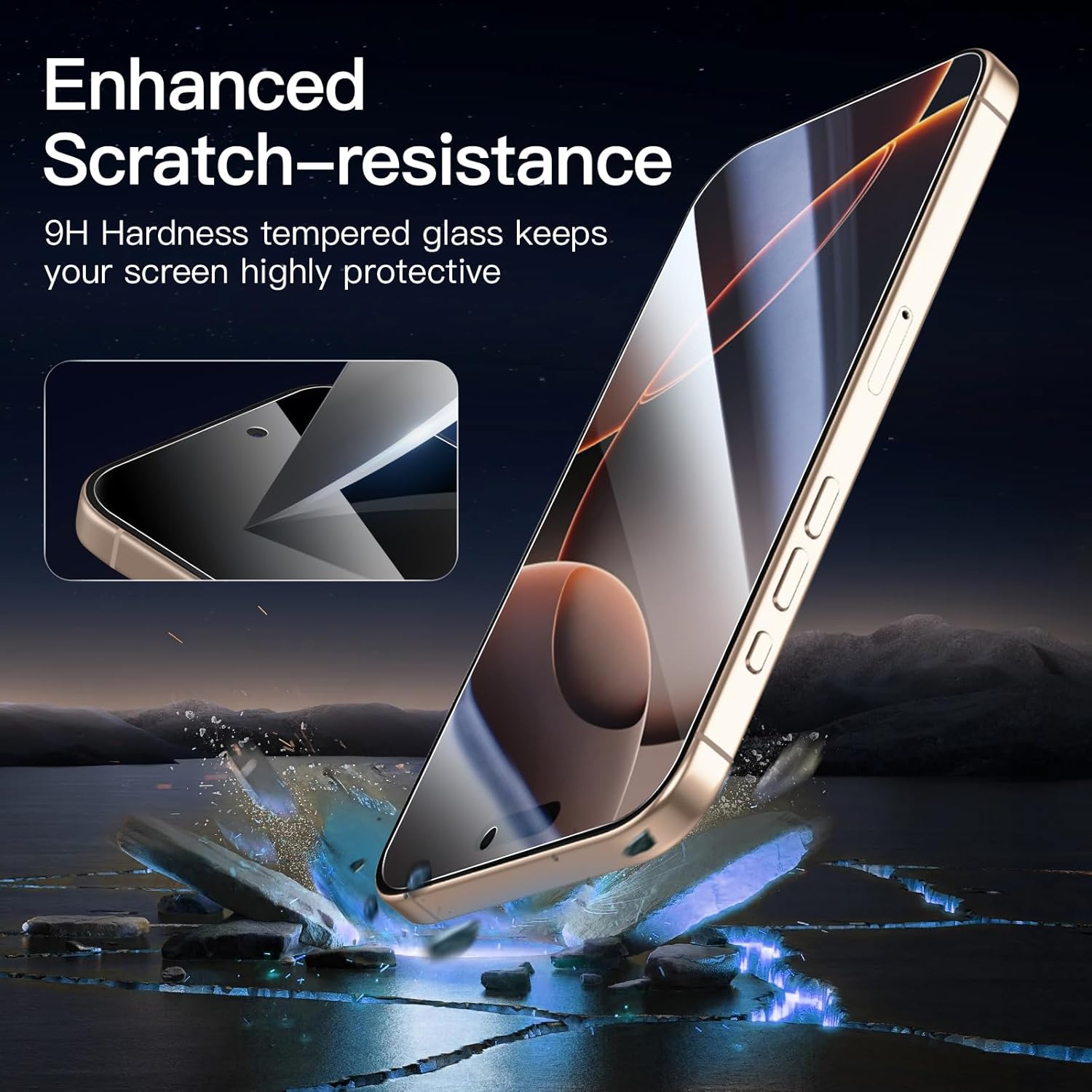 NEW'C 3 Pack Privacy for iPhone 16 Pro Max Screen Protector (6.9 inches), Anti-Spy Tempered Glass Film,Enhanced 28 Degree Privacy Angle - Easy installation tool included