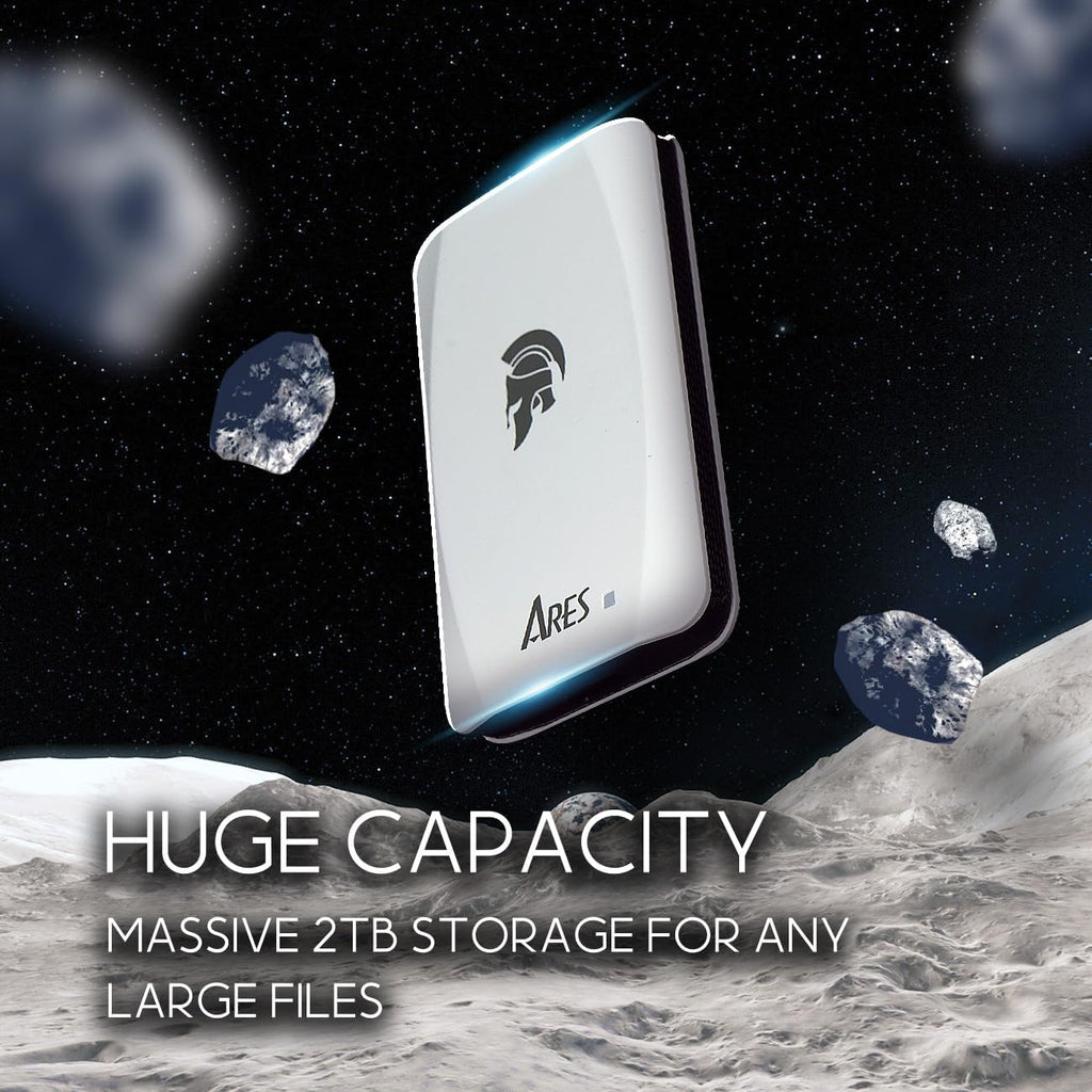 DATO External SSD 2TB, Portable SSD External Solid State Drive, USB 3.2 Gen 2x1 Type C Up to 1050/1000 MB/s, Super Light and Compact Portable Solid State Drive - ARES Torch