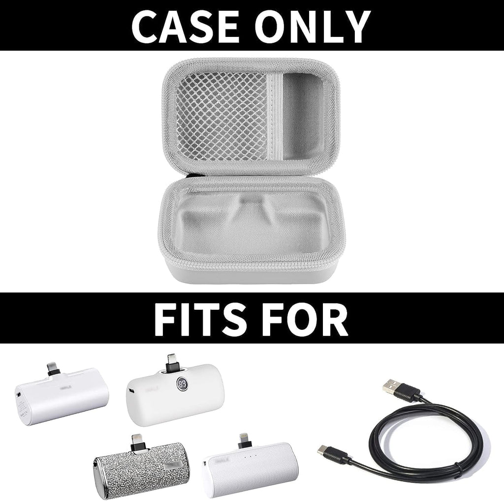 Portable Charger Power Bank Case for Swyop/for Feob/for Charmast/for JEJILL/for LanLuk/for VEGER/for iWALK/for Taegila/for Kuulaa and More Small Charging Battery Pack - Bag Only (White)