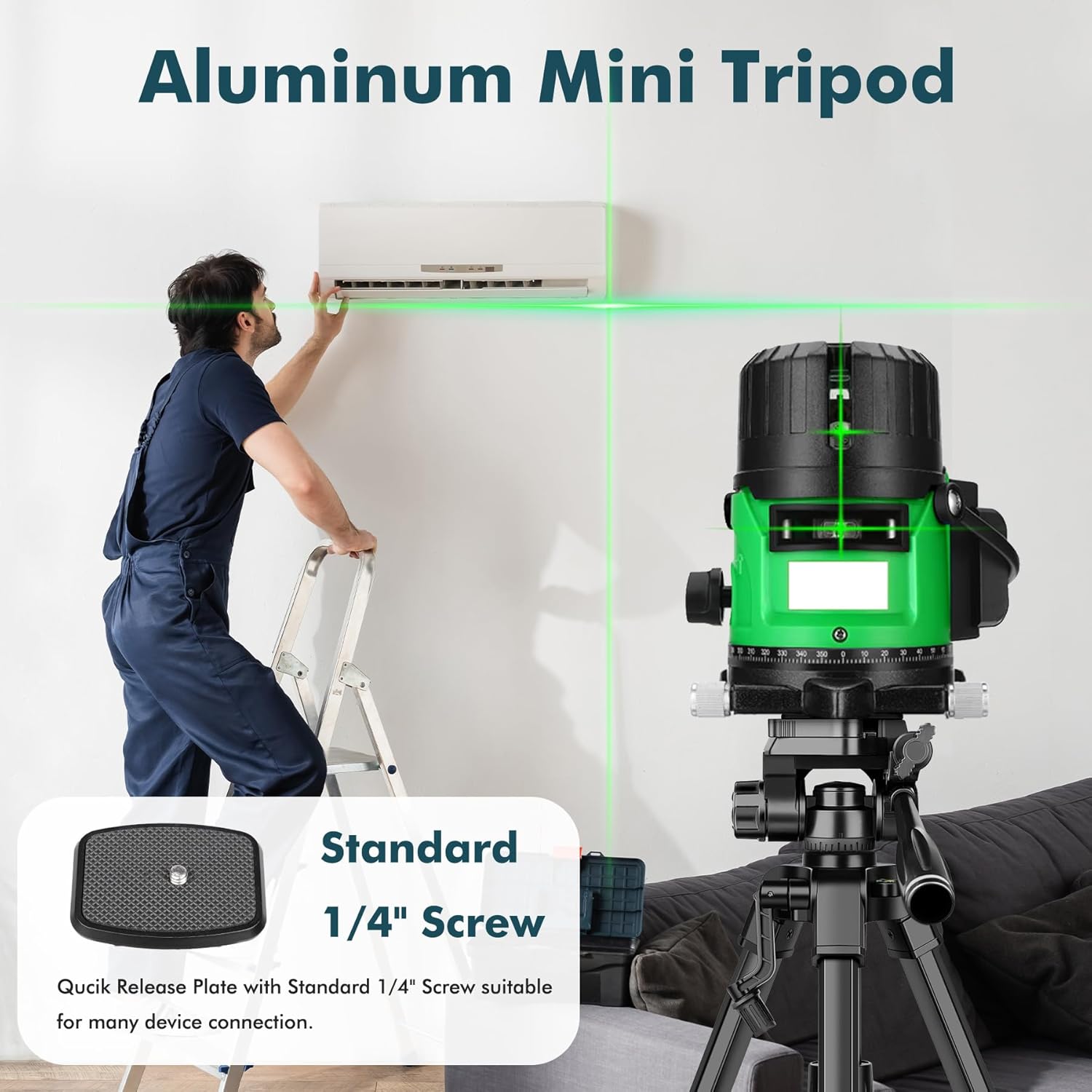 JOILCAN Mini Tripod for Camera, 25" Tabletop Camera Tripod, Portable Travel Tripod w/Phone & Tablet Holder, Lightweight Aluminum Tripods for DSLR Phone Spotting Scope