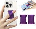 Universal Phone Grip for Smartphones - Phone Holder for Hand for Back of Phone - Wireless Charging Compatible (DeepPurple) - 2Pack