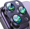 Compatible with iPhone 14 Pro Max Camera Lens Protector, [Case-Friendly][Strong Adsorption][AR Anti-Reflection]Tempered Glass Full Coverage Camera Screen Protector for iPhone 14 Pro,Purple