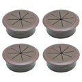 Desk Grommet 2-1/16" (53 mm), Desk Hole Cover for Cables Coffee, Cable Grommet ABS Plastic, Desk Hole Grommet for Office and Home Table Cable, Detachable & Flexible Cable Cord Organizer-4 Pcs